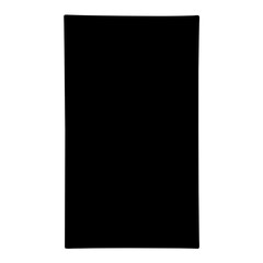 Rectangular black object floating against a solid white background isolation