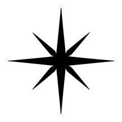 Fototapeta premium Geometric starburst shape with eight points emanating from central figure