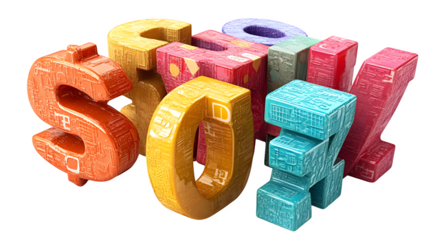 Currency exchange symbol, 3D cartoon plastic style, isolated on white background - Powered by Adobe