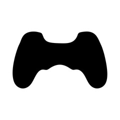 Black silhouette of a game controller representing video gaming and entertainment