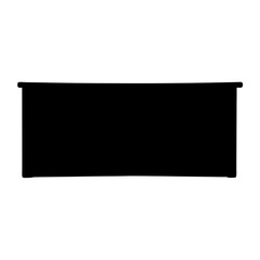 Obraz premium Flat black abstract shape resembling a counter, table, or screen projection