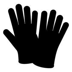 A pair of solid black gloves for hand protection against hazards