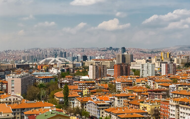 Urban landscape of Ankara. Aerial view