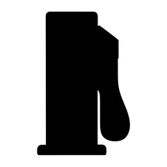 Silhouette of a fuel or gas station pump, representing energy and transportation