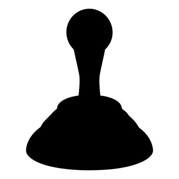 Silhouette of a game piece pawn with a round knob on top