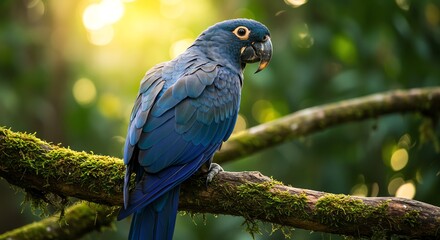 Obraz premium Blue Parrot on Branch