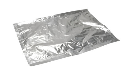 Naklejka premium crumpled aluminum foil sheet isolated on white background PNG