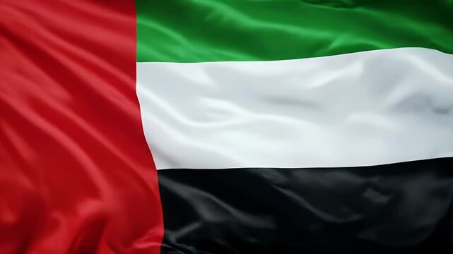 Waving flag of the United Arab Emirates