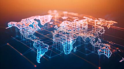 Global Network Map Visualization
