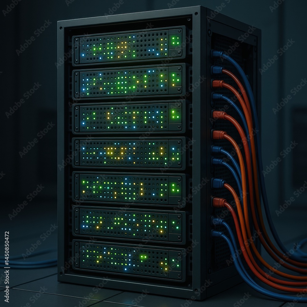 Poster computer network server room