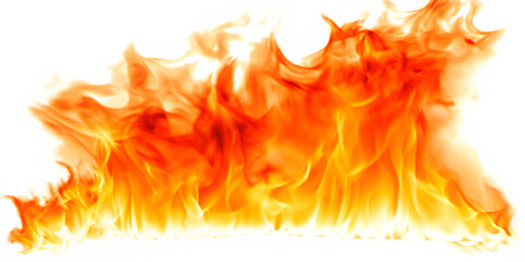 fire and flames isolated on white background PNG