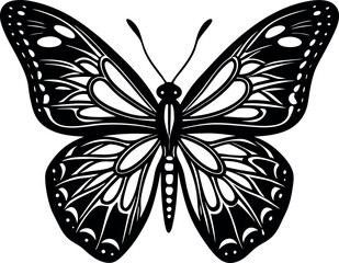 Doodle Butterfly Vector In Hand Drawn Sketch Style