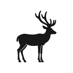 Obraz premium deer silhouette vector illustration