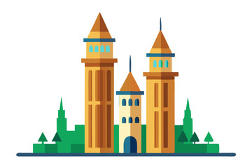Vector illustration of castle