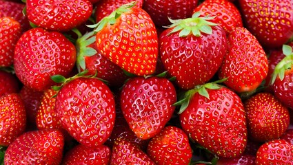 strawberries on a white background