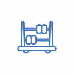 abacus math counter icon sign vector
