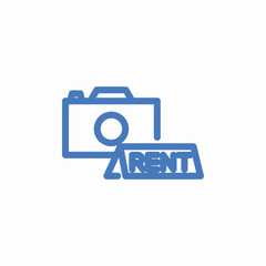 camera rent sign icon sign vector