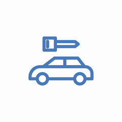 car key rental icon sign vector