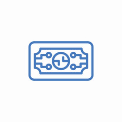 digital money currency icon sign vector