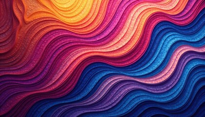 Obraz premium Abstract tapestry pattern, flowing lines, vibrant hues , style, illustration, texture