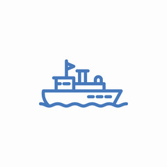 ship ocean expedition icon sign vector