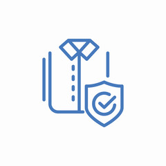 shirt quality check icon sign vector