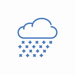 snowfall weather cloud icon sign vector
