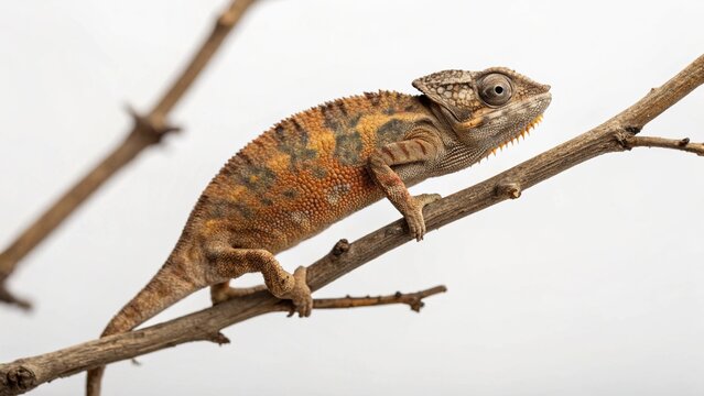 Brookesia Micra on studio background