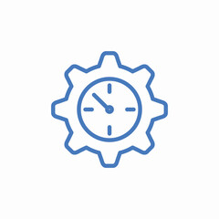 time gear management icon sign vector