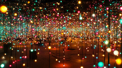 Obraz premium Colorful Light Installation Display