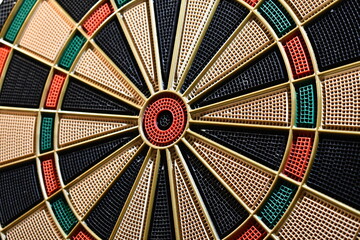Dart board closeup.