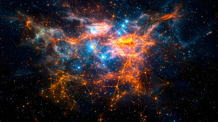 Fototapeta premium Colorful Nebula With Stars In Deep Space