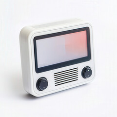Fototapeta premium Retro styled digital device isolated on a white background