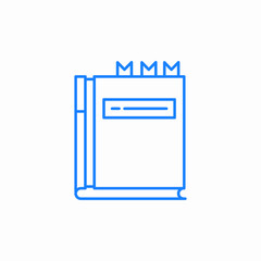 bookmark book icon sign vector