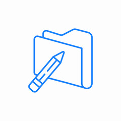 folder edit tool icon sign vector