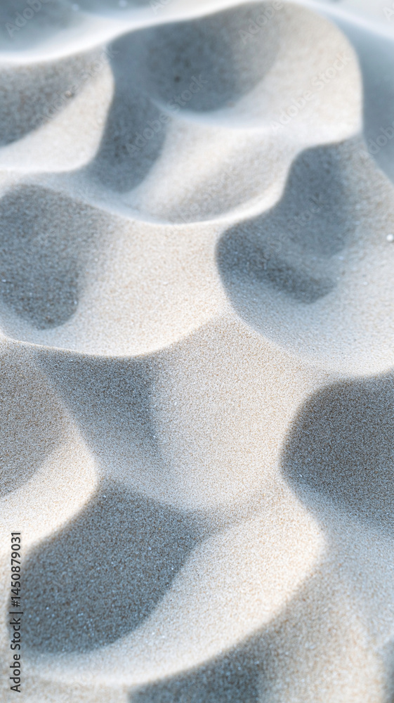 Poster soft sand patterns create serene beach atmosphere