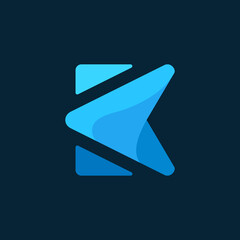 Creative logo Abstract K Monogram Symbol 