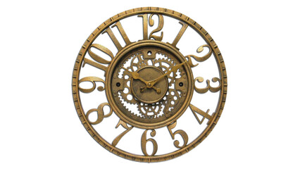 old clock isolated on white