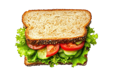 A top down view of sandwich
