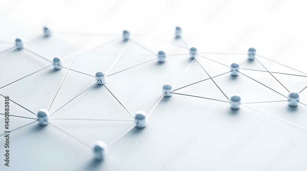 Poster abstract network connection graphic design