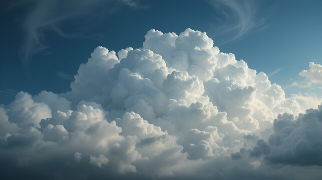 gros nuage dramatique et ciel bleu