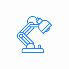 Fototapeta premium adjustable desk lamp icon sign vector