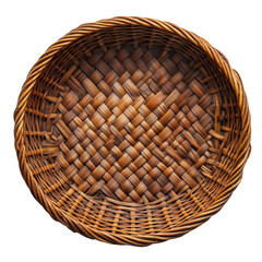 Fototapeta premium Handmade wicker basket craftsmanship artisan studio photography. Isolated on transparent background, png.