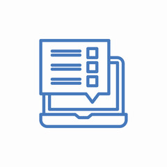 interactive quiz assessment icon sign vector
