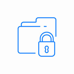 locked folder icon sign vector