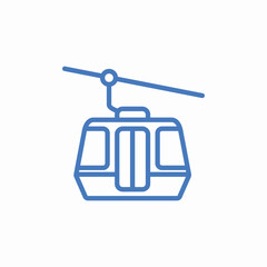 mountain cable transport icon sign vector