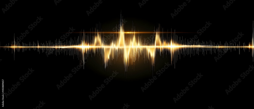 Poster abstract audio waveform visualization