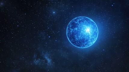 Obraz premium A starry night sky with a blue moon