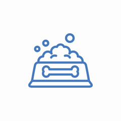 pet food bowl icon sign vector