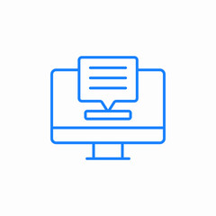 popup message notification icon sign vector